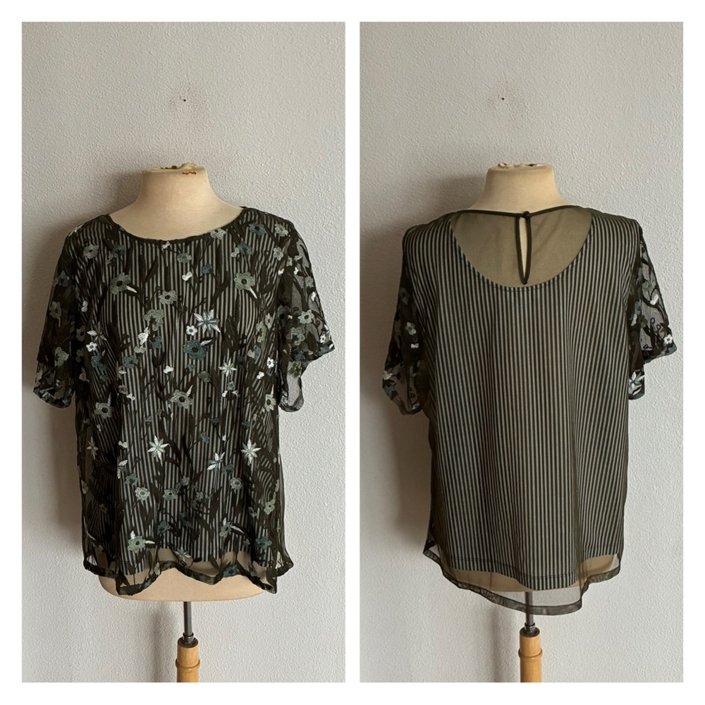 CJ Banks floral blouse